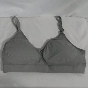 Ribbed Grey Padded Bra | No Wire Support | XXL